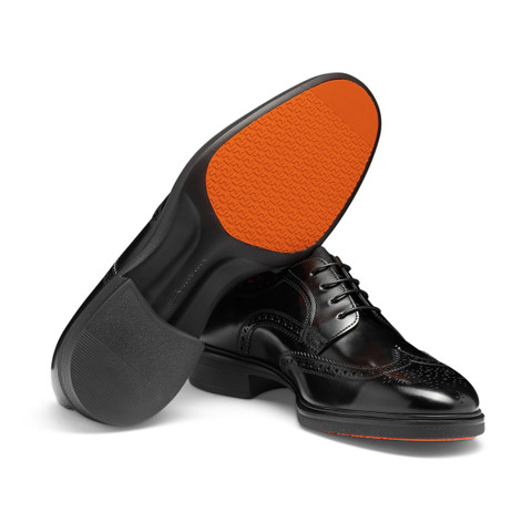 Santoni ブローグシューズ 新品未使用品 定価10万弱 メンズ レザー Easy ブローグシューズ ブラック | Santoni Shoes