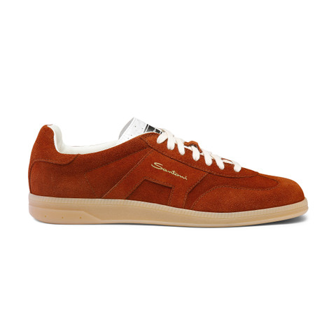 Shop Santoni Men's Brown Suede Dbs Oly Sneaker