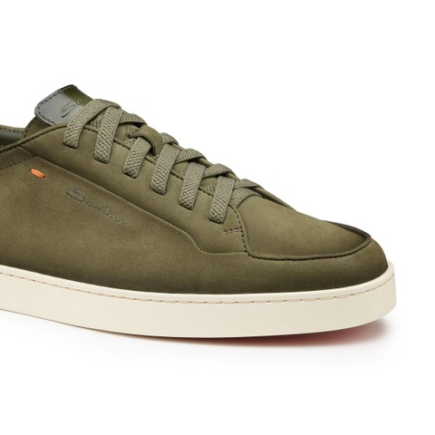 Santoni Off-duty メンズ ベージュヌバック スニーカー | Santoni Shoes