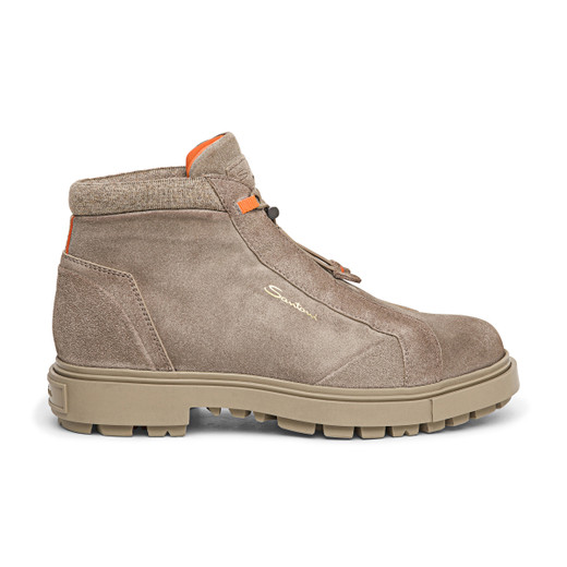 Shop Santoni Men's Brown Suede Hiking Boot In Braun