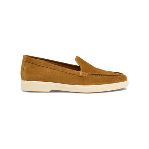 Women's black suede loafer | Santoni US