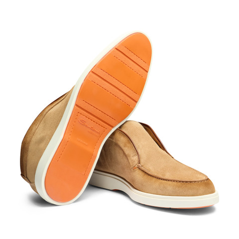 メンズ スエード デザートブーツ トープ | Santoni Shoes