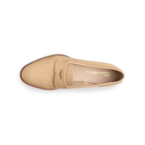 レディース レザー ペニーローファー ブラウン | Santoni Shoes