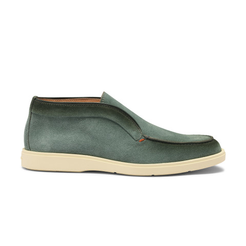 Shop Santoni Men's Petrol Green Suede Desert Boot Blue In Light Blue