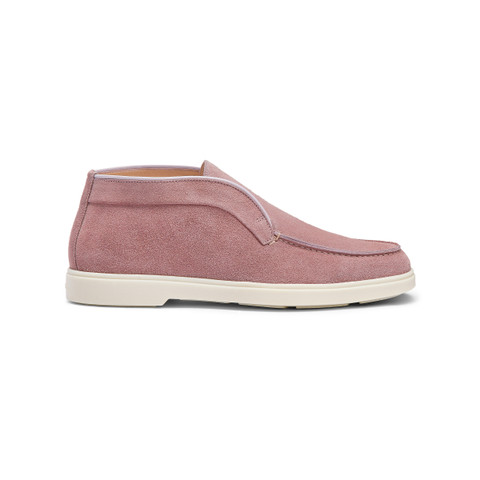 Shop Santoni Women's Pink Suede Desert Boot