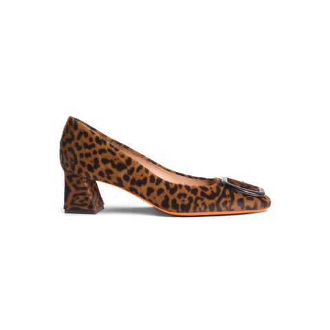 Escarpins SANTONI Talons Léopard - Cuir - Taille 39.5 - Neufs Avec Emballage - Fabriqué En Italie