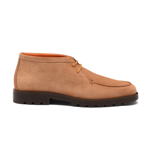 Shop Santoni Men's Light Brown Suede Desert Boot In Hellbraun