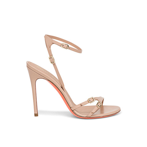 Shop Santoni Women's Pink Leather High-heel Sandal