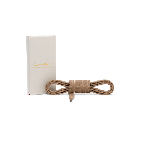 Shop Santoni Beige Nylon Laces - 140 Cm Natural