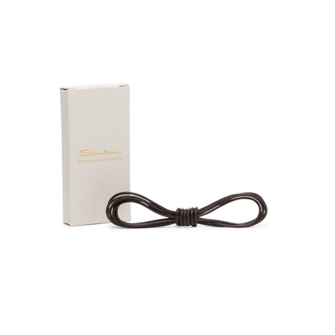 SANTONI BROWN WAXED LACES - 90 CM DARK BROWN 