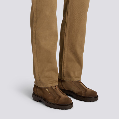 メンズ スエード マウンテンブーツ ブラウン | Santoni Shoes
