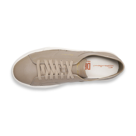 Men's dark brown tumbled leather Double Buckle Sneaker | Santoni US