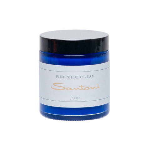 Shop Santoni Shoe Care Kit With Cream And Polishing Cloth Blue